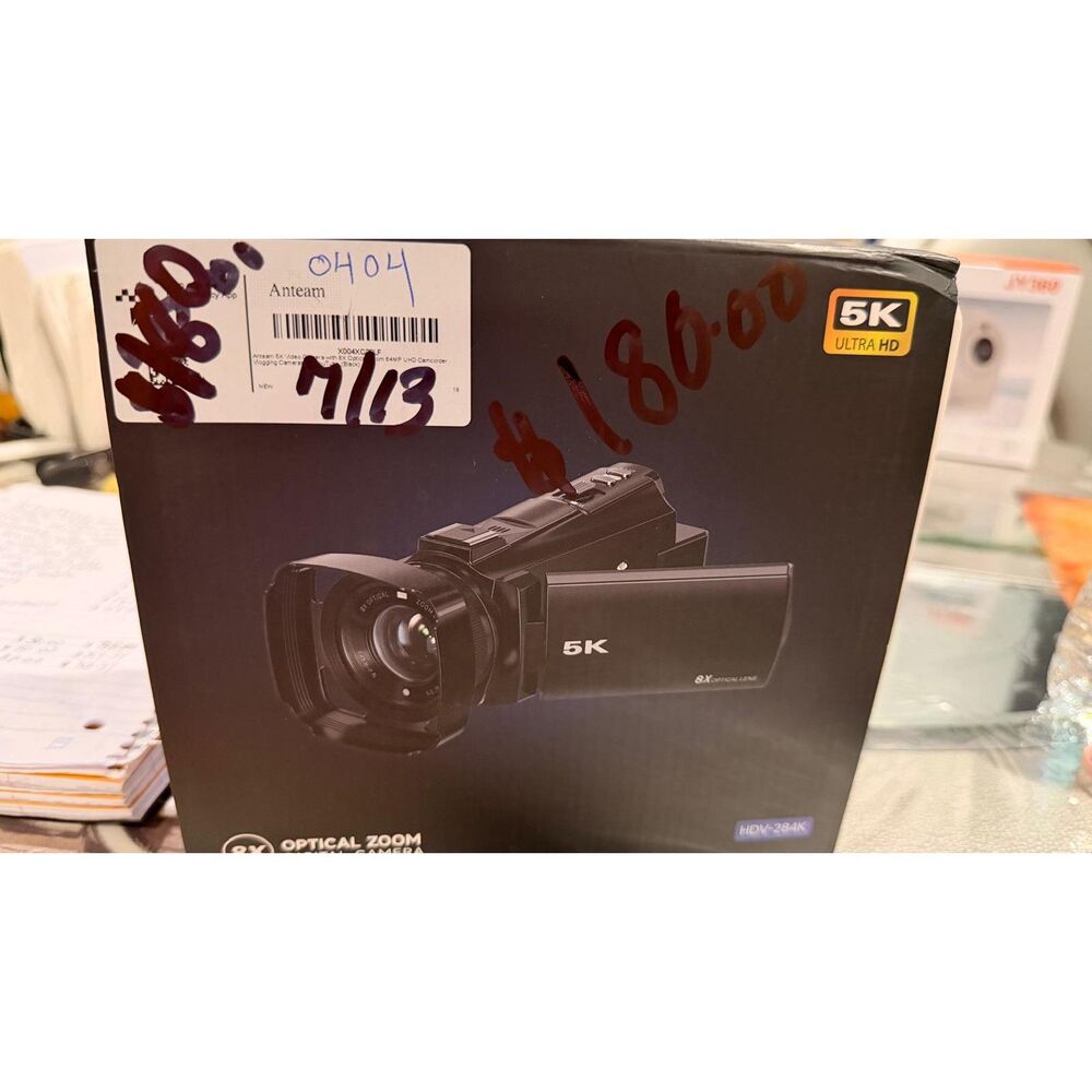 Anteam 5K Ultra HD Video Camera Camcorder 64MP WiFi 8X Optical Zoom Vlogging